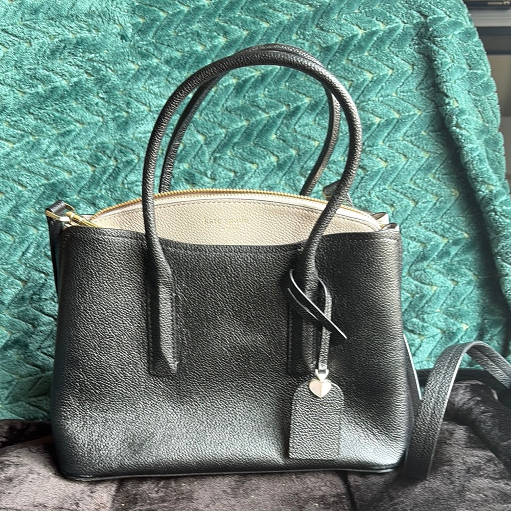 Kate Spade Black and Cream Women's Handbag